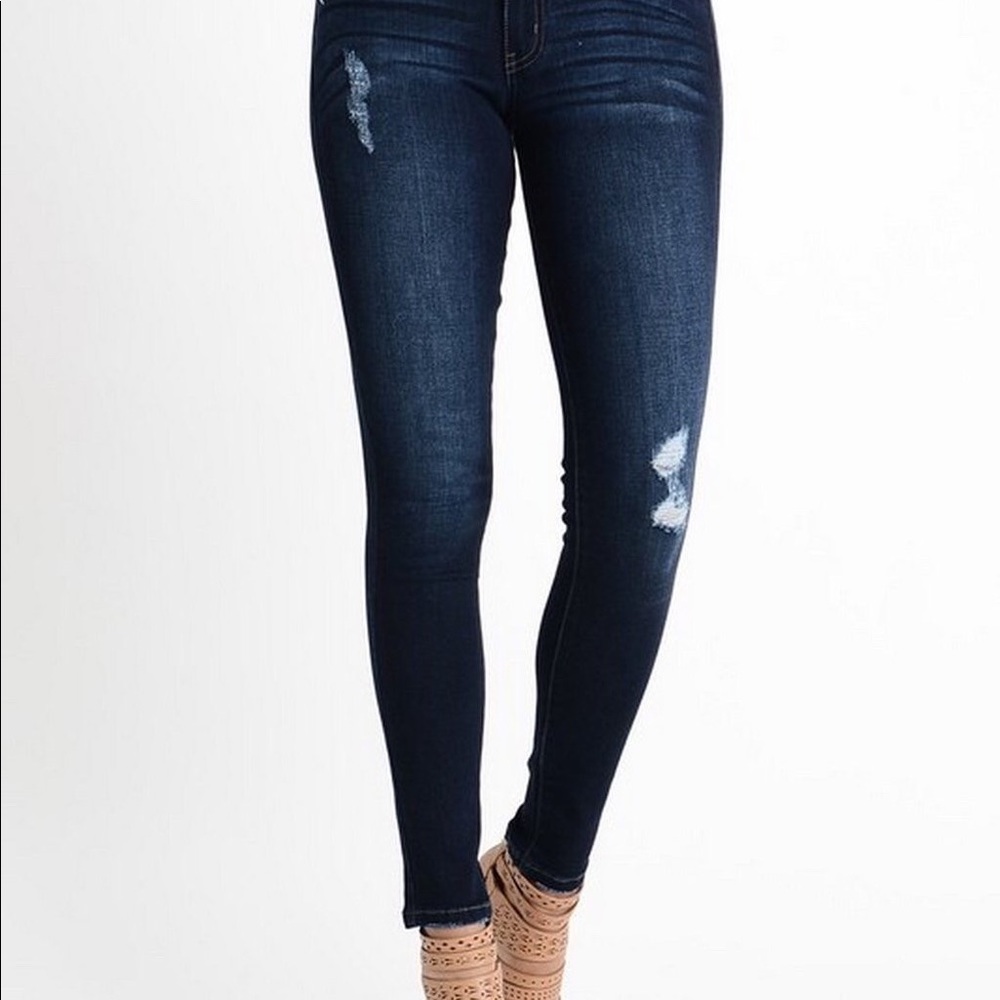 Kancan dark wash skinny jeans